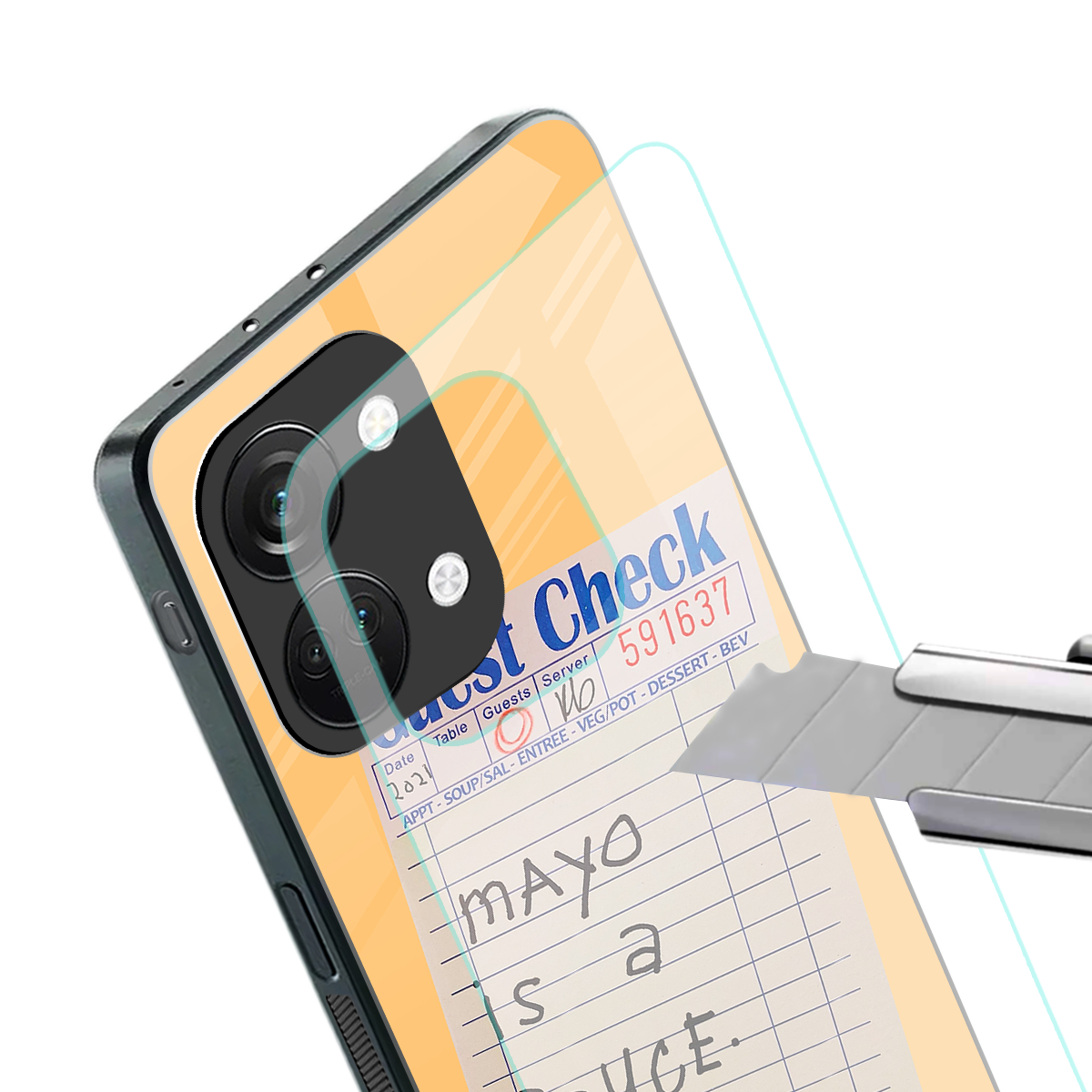 mayo is a sauce back phone cover | glass case for oneplus nord 3