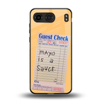 mayo is a sauce back phone cover | glass case for oneplus nord 4