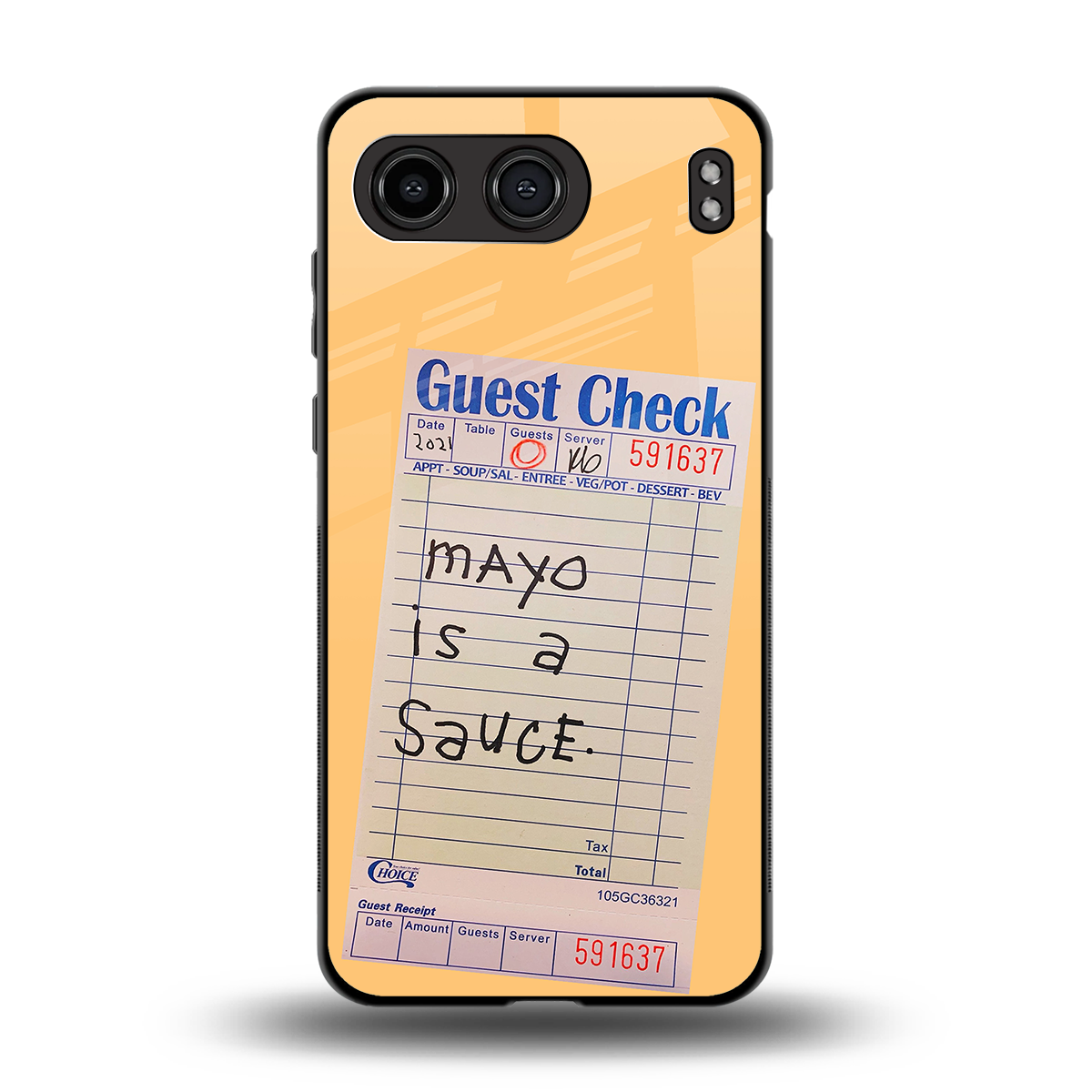 mayo is a sauce back phone cover | glass case for oneplus nord 4
