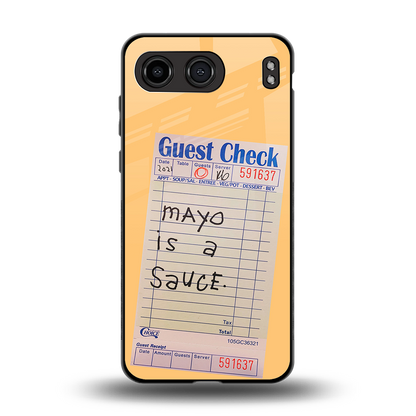 mayo is a sauce back phone cover | glass case for oneplus nord 4