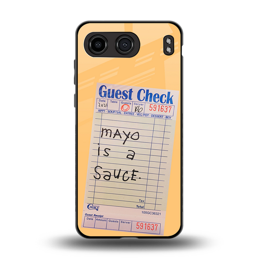 mayo is a sauce back phone cover | glass case for oneplus nord 4