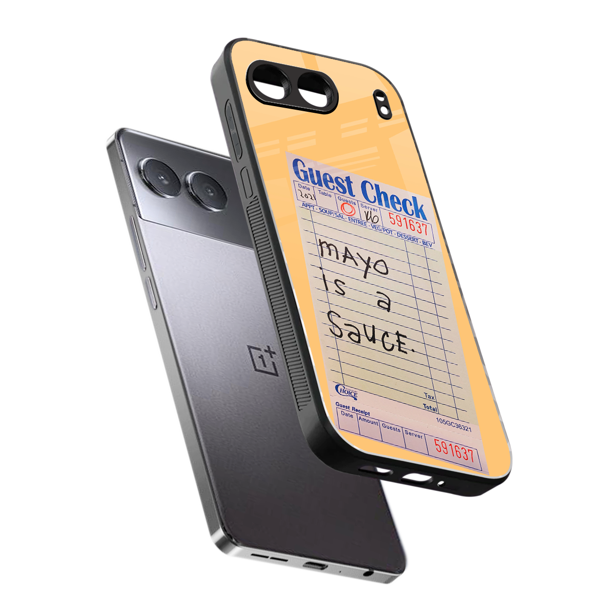 mayo is a sauce back phone cover | glass case for oneplus nord 4