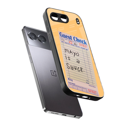 mayo is a sauce back phone cover | glass case for oneplus nord 4
