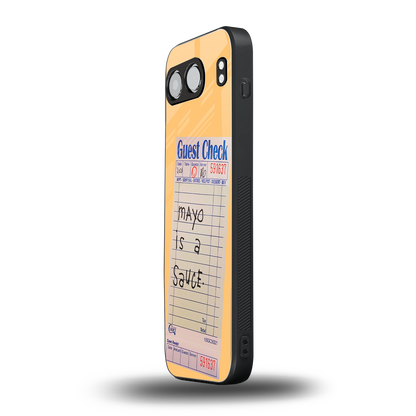 mayo is a sauce back phone cover | glass case for oneplus nord 4