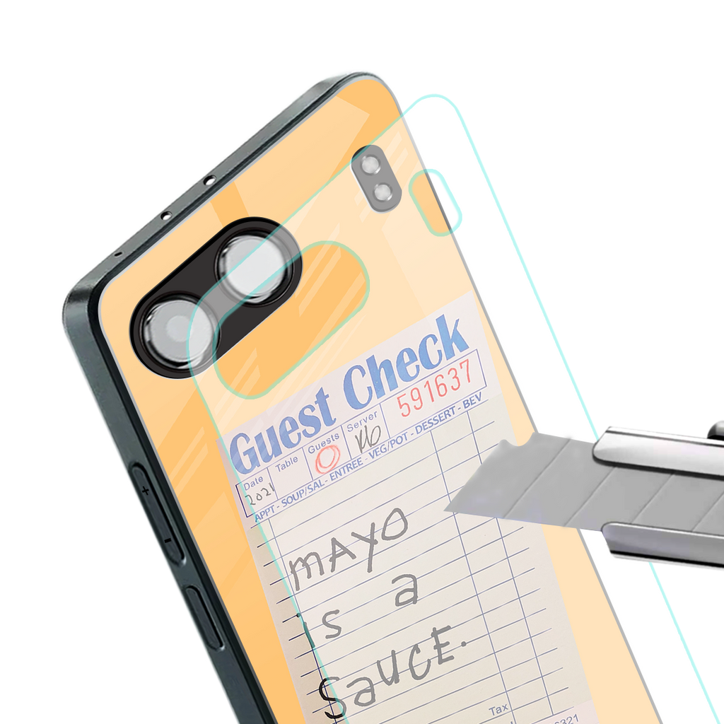 mayo is a sauce back phone cover | glass case for oneplus nord 4