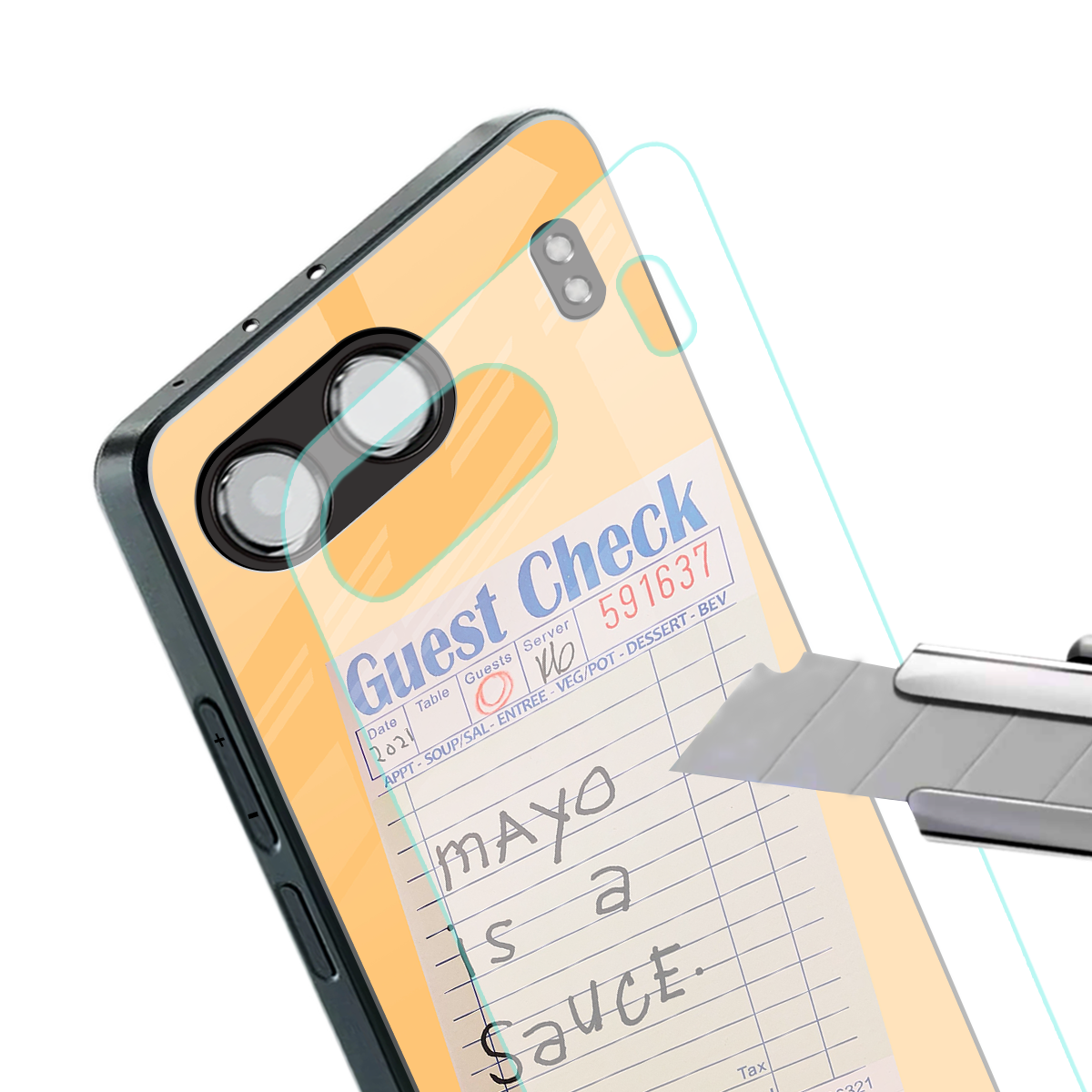 mayo is a sauce back phone cover | glass case for oneplus nord 4