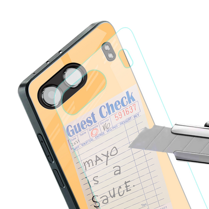 mayo is a sauce back phone cover | glass case for oneplus nord 4