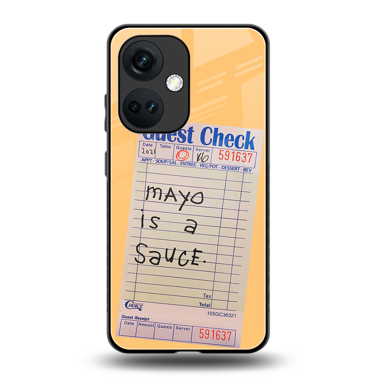 mayo is a sauce back phone cover | glass case for oneplus nord ce 3