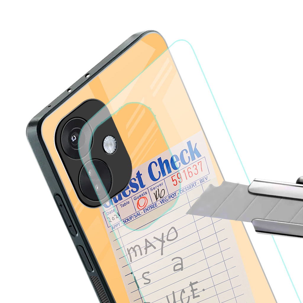 mayo is a sauce back phone cover | glass case for oneplus nord ce 3