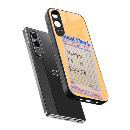 mayo is a sauce back phone cover | glass case for oneplus nord ce 4 lite