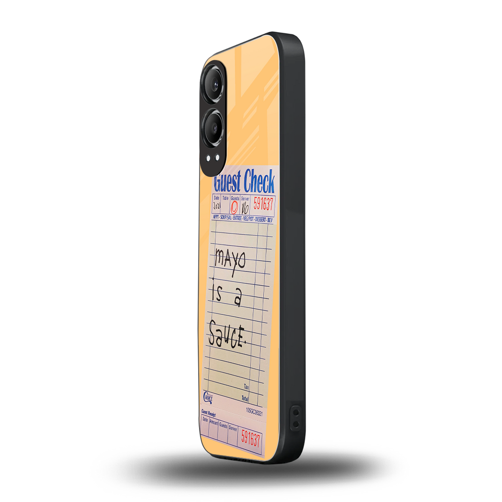 mayo is a sauce back phone cover | glass case for oneplus nord ce 4 lite