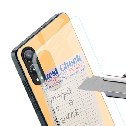 mayo is a sauce back phone cover | glass case for oneplus nord ce 4 lite