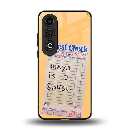 mayo is a sauce back phone cover | glass case for oneplus nord ce 4