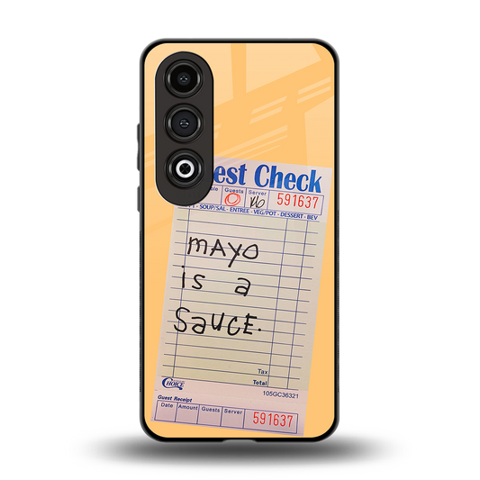mayo is a sauce back phone cover | glass case for oneplus nord ce 4
