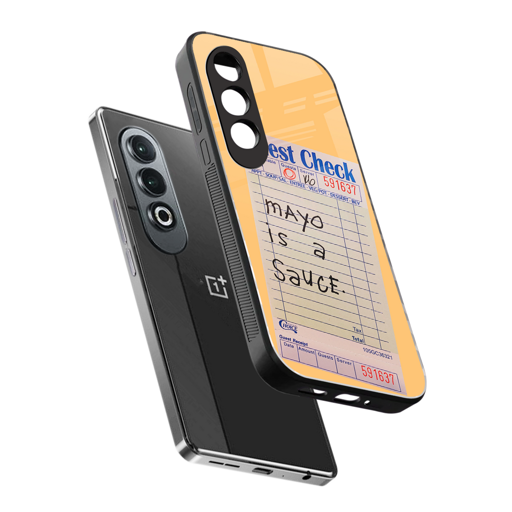 mayo is a sauce back phone cover | glass case for oneplus nord ce 4