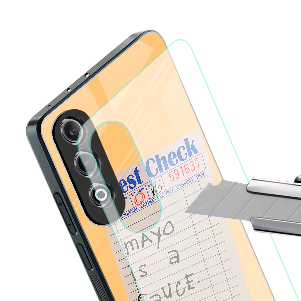 mayo is a sauce back phone cover | glass case for oneplus nord ce 4