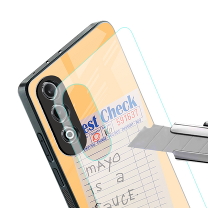 mayo is a sauce back phone cover | glass case for oneplus nord ce 4