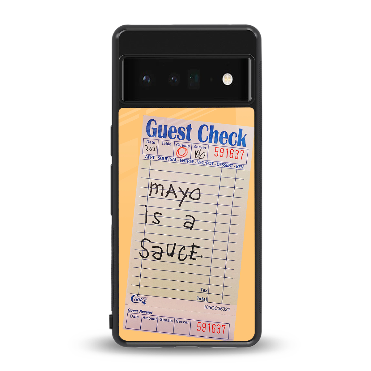 mayo is a sauce back phone cover | glass case for google pixel 6 pro