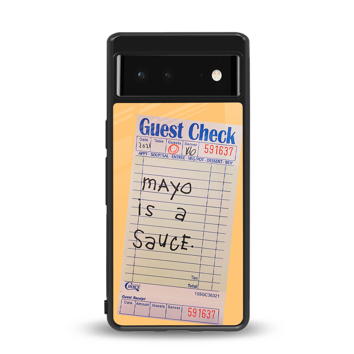 mayo is a sauce back phone cover | glass case for google pixel 6