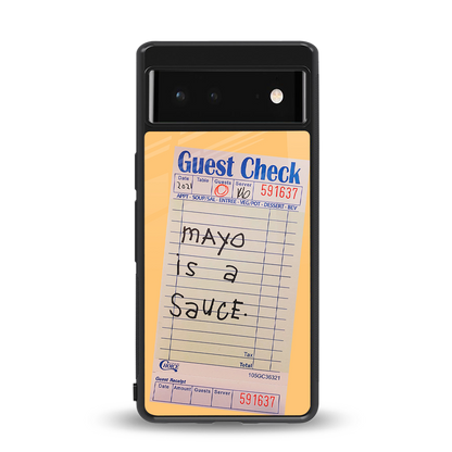 mayo is a sauce back phone cover | glass case for Google Pixel 6A