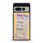 mayo is a sauce back phone cover | glass case for google pixel 7 pro