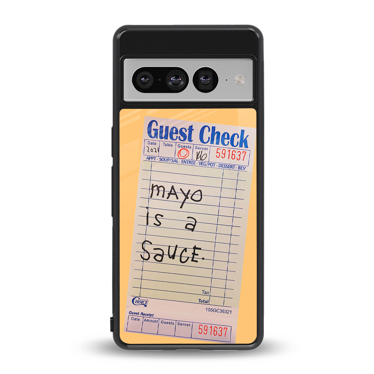 mayo is a sauce back phone cover | glass case for google pixel 7 pro