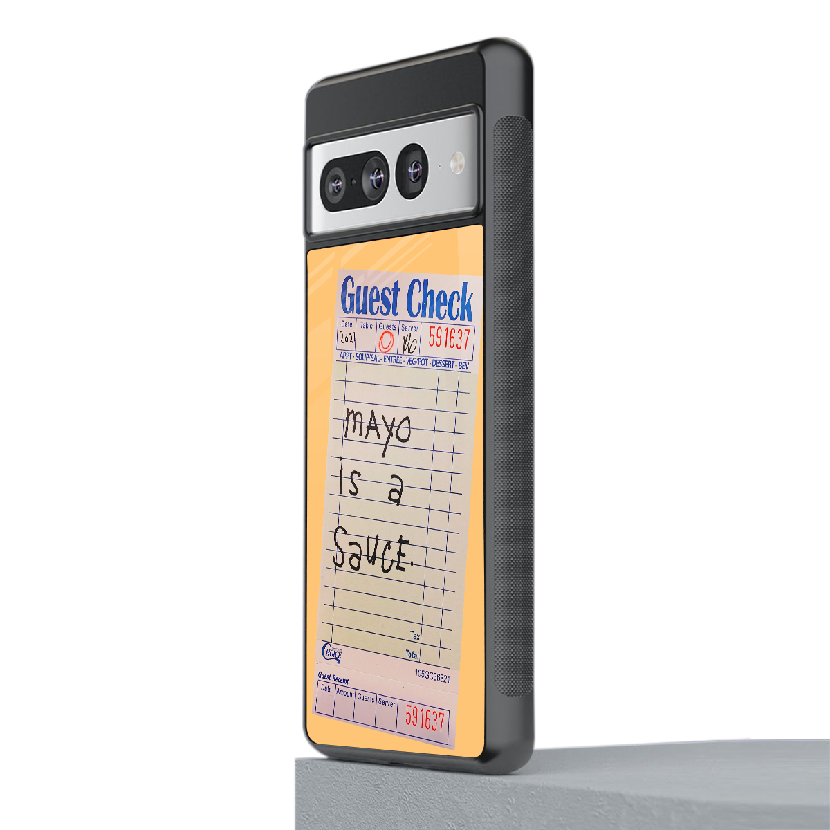 mayo is a sauce back phone cover | glass case for google pixel 7 pro