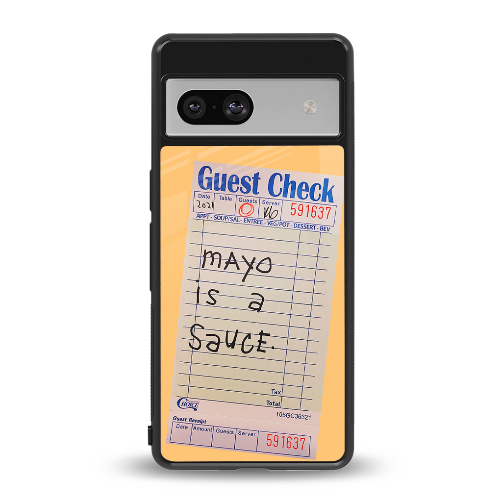 mayo is a sauce back phone cover | glass case for Google Pixel 7A