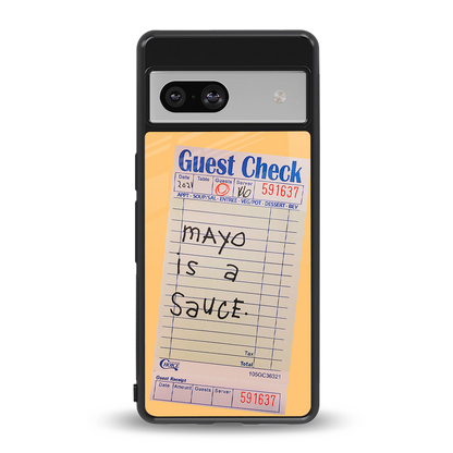 mayo is a sauce back phone cover | glass case for Google Pixel 7A
