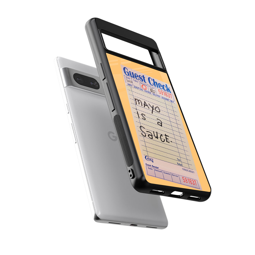 mayo is a sauce back phone cover | glass case for Google Pixel 7