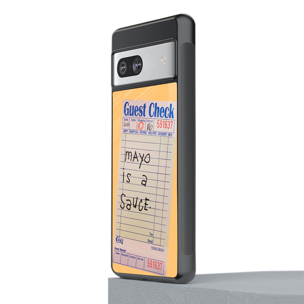 mayo is a sauce back phone cover | glass case for Google Pixel 7