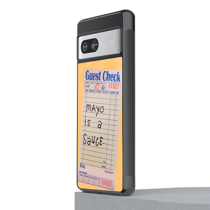 mayo is a sauce back phone cover | glass case for Google Pixel 7