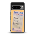 mayo is a sauce back phone cover | glass case for google pixel 8 pro