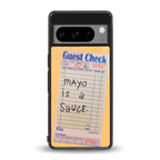 mayo is a sauce back phone cover | glass case for google pixel 8 pro