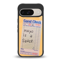mayo is a sauce back phone cover | glass case for google pixel 9