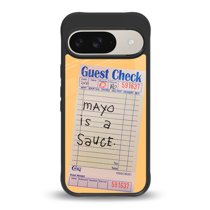 mayo is a sauce back phone cover | glass case for google pixel 9