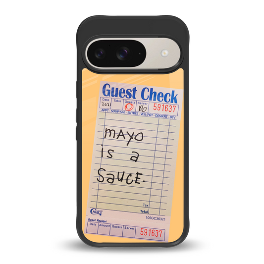 mayo is a sauce back phone cover | glass case for google pixel 9