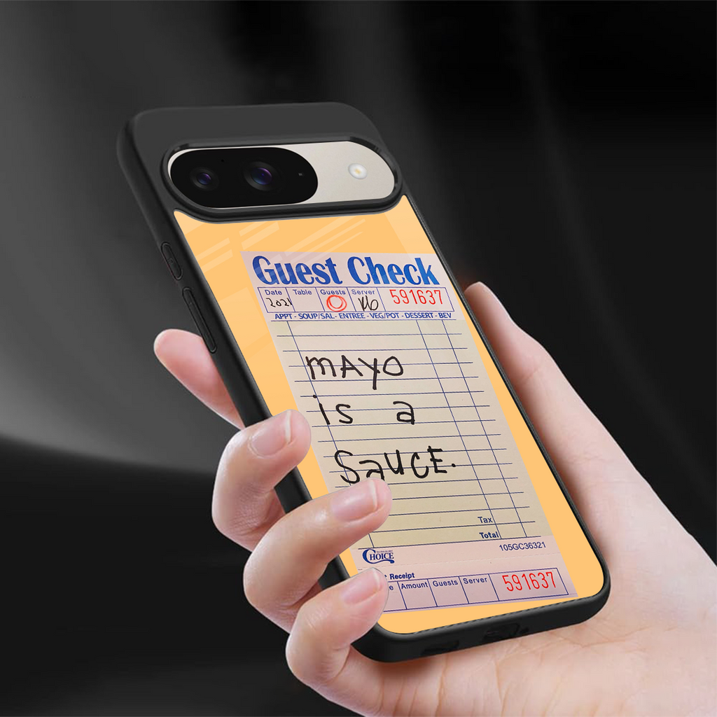 mayo is a sauce back phone cover | glass case for google pixel 9