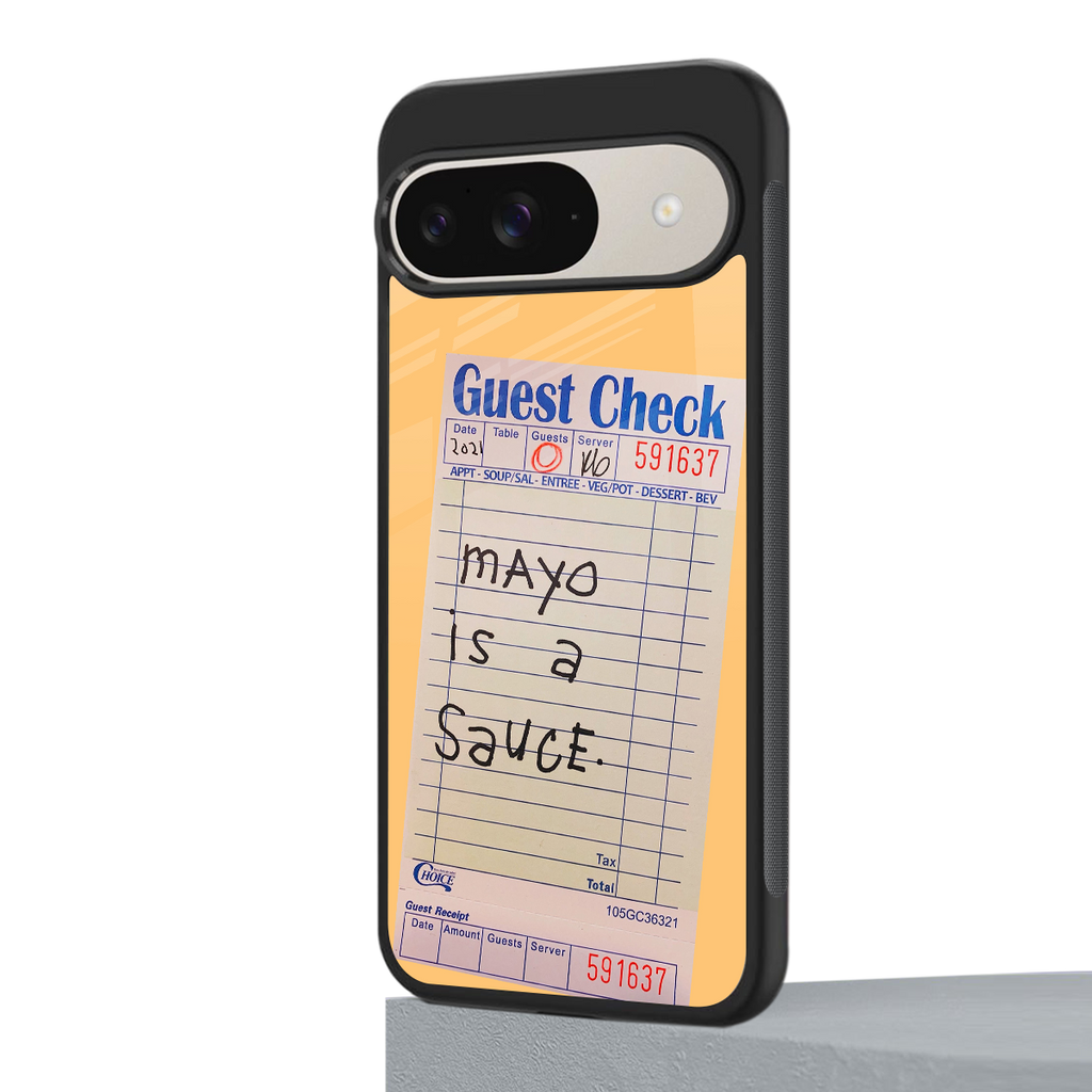 mayo is a sauce back phone cover | glass case for google pixel 9