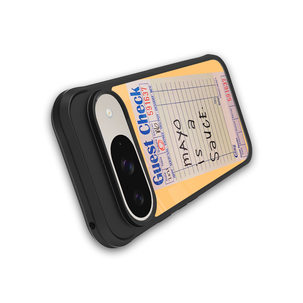 mayo is a sauce back phone cover | glass case for google pixel 9