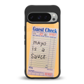 mayo is a sauce back phone cover | glass case for google pixel 9 pro