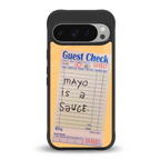 mayo is a sauce back phone cover | glass case for google pixel 9 pro
