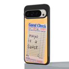 mayo is a sauce back phone cover | glass case for google pixel 9 pro