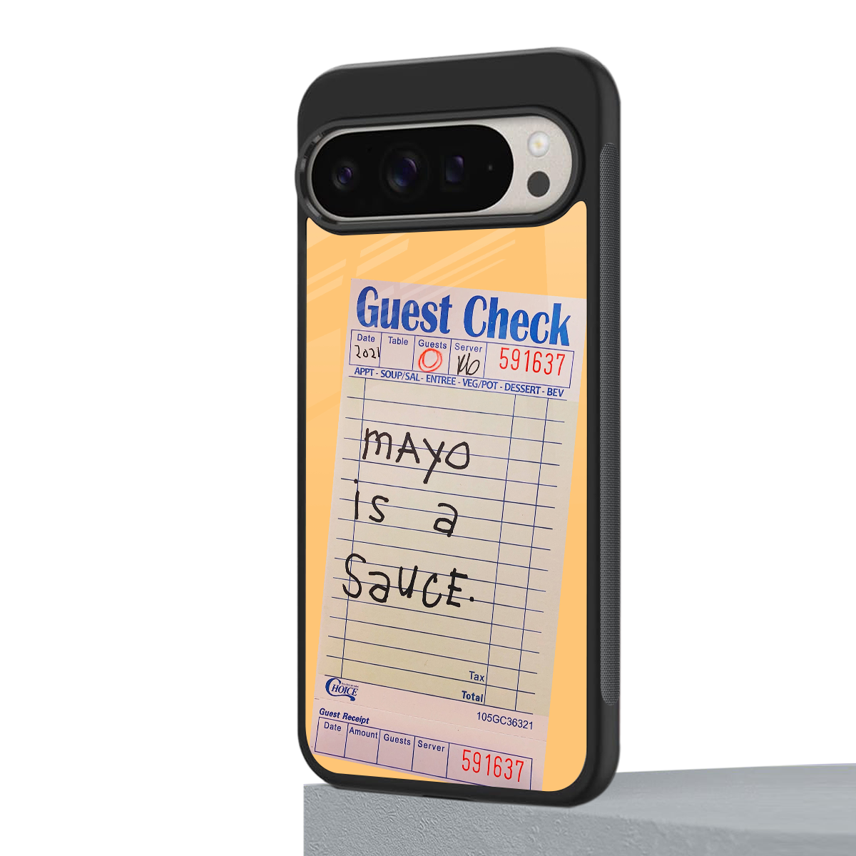 mayo is a sauce back phone cover | glass case for google pixel 9 pro