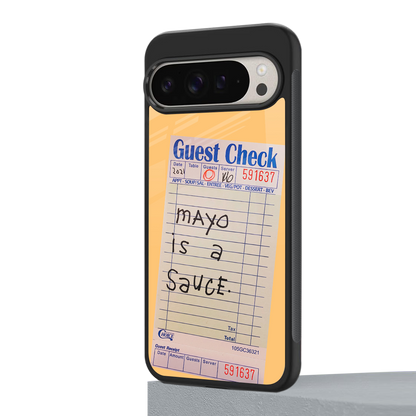 mayo is a sauce back phone cover | glass case for google pixel 9 pro xl