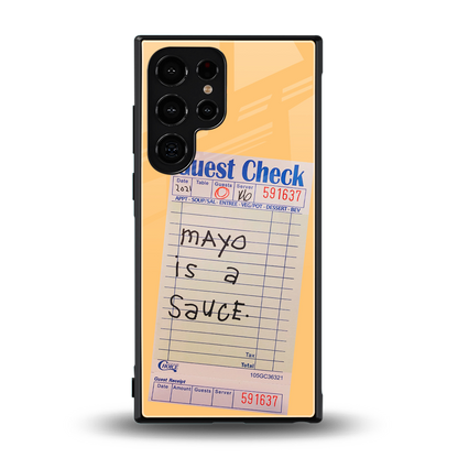 mayo is a sauce back phone cover | glass case for samsung galaxy s23 ultra