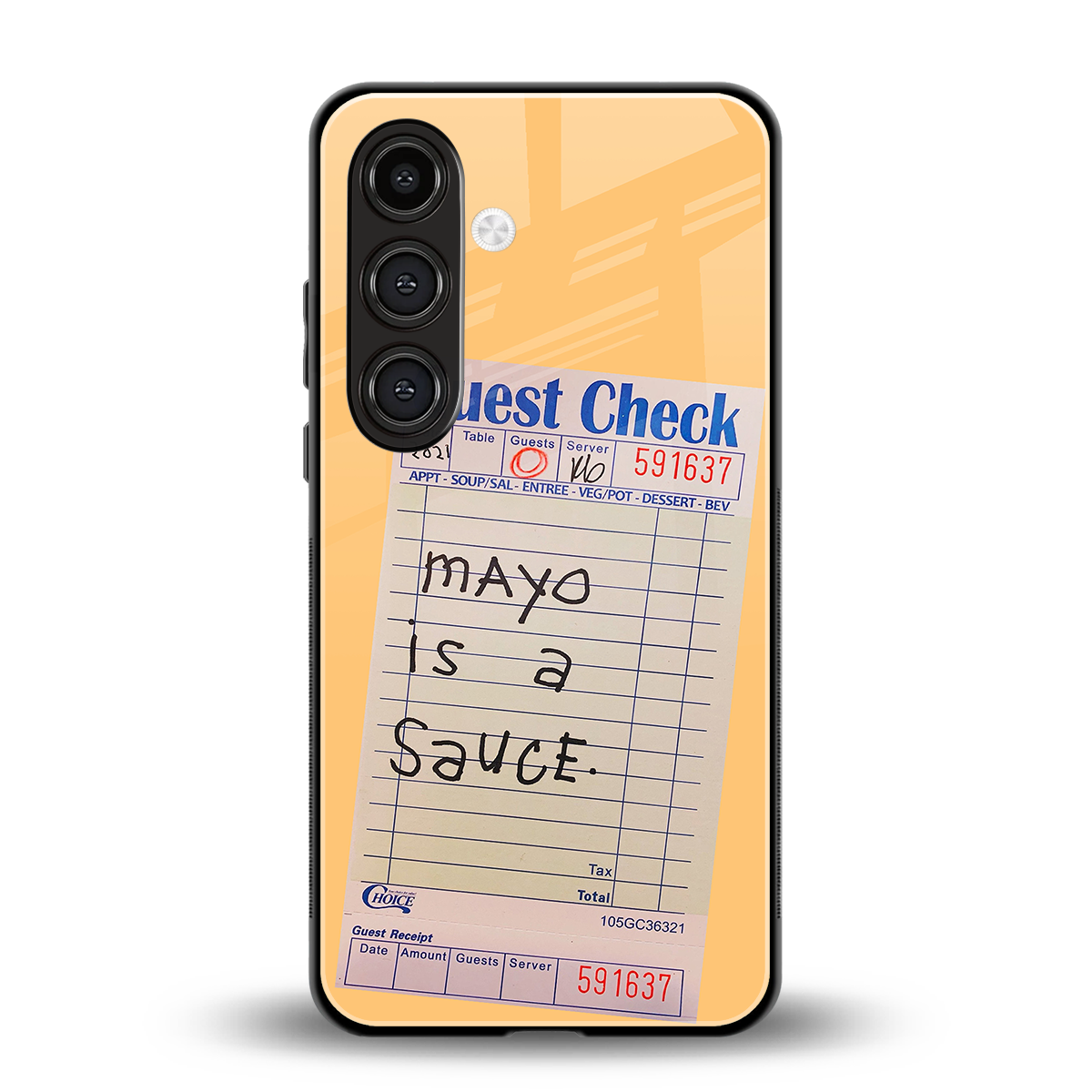 mayo is a sauce back phone cover | glass case for samsung galaxy s24 fe