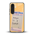 mayo is a sauce back phone cover | glass case for samsung galaxy s25