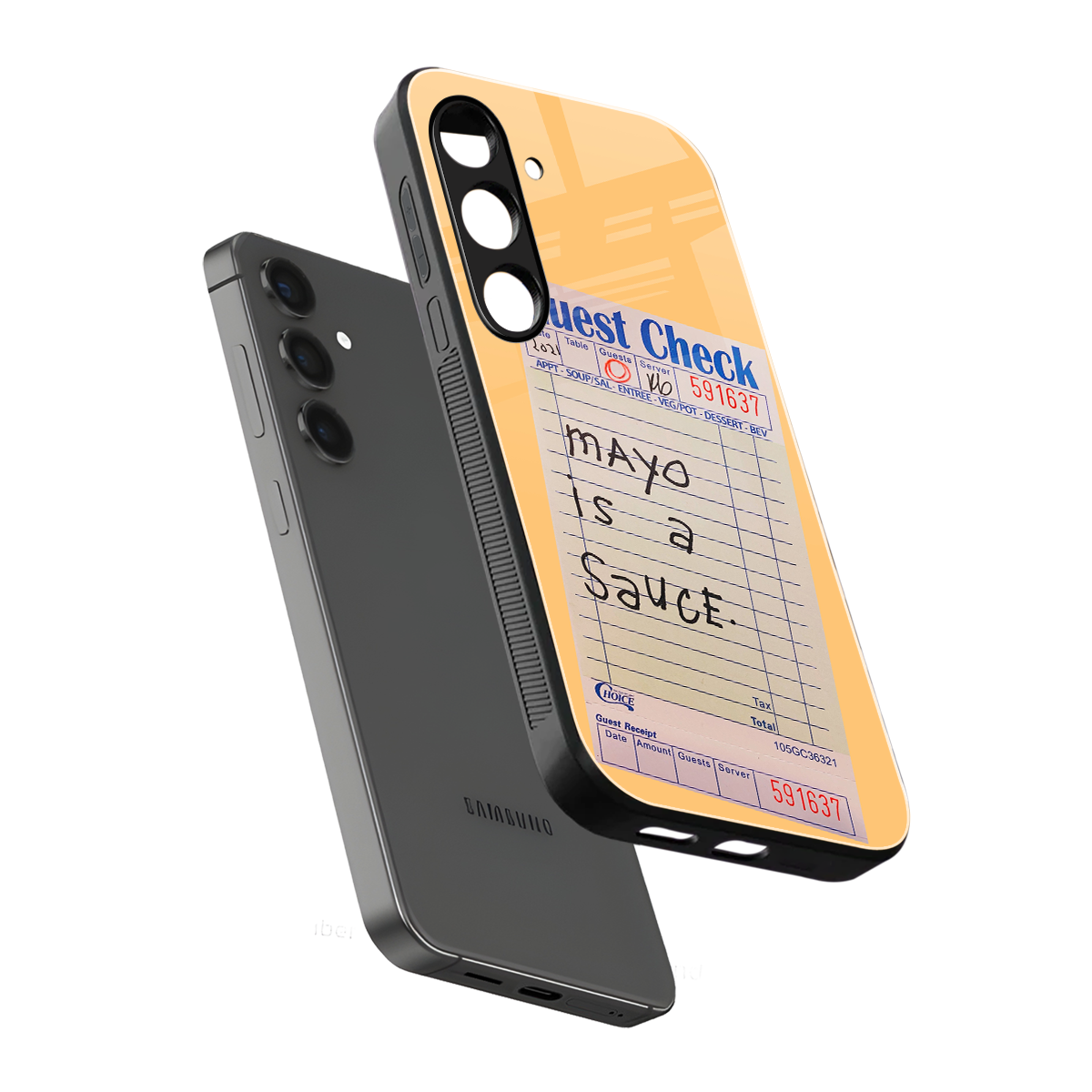 mayo is a sauce back phone cover | glass case for samsung galaxy s24 plus