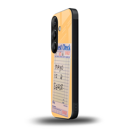 mayo is a sauce back phone cover | glass case for samsung galaxy s23 plus